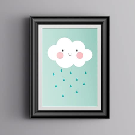 Plakat dla dzieci Chmurka miętowa 50x70
