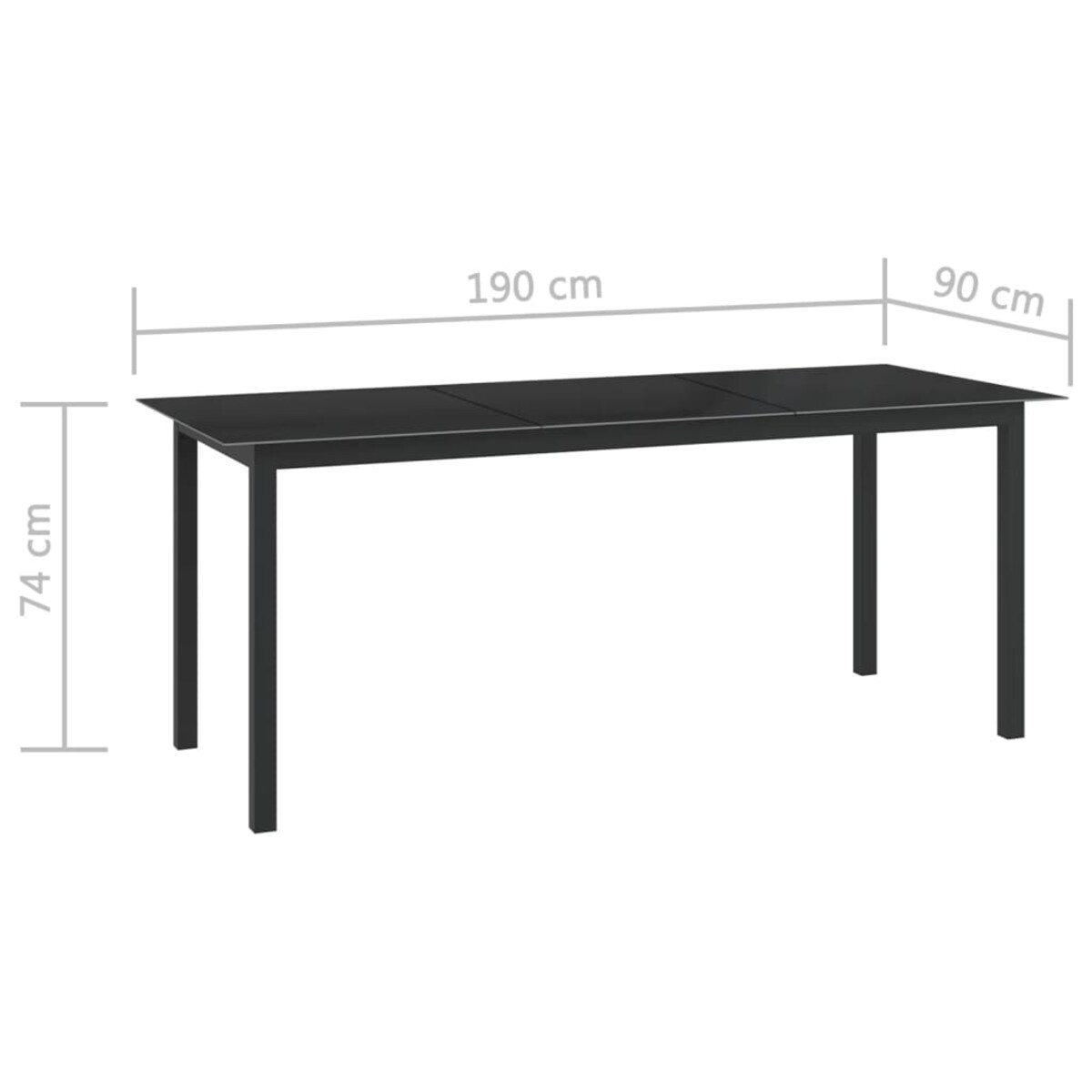 vidaXL 9-częściowy zestaw mebli ogrodowych, aluminium, antracytowy