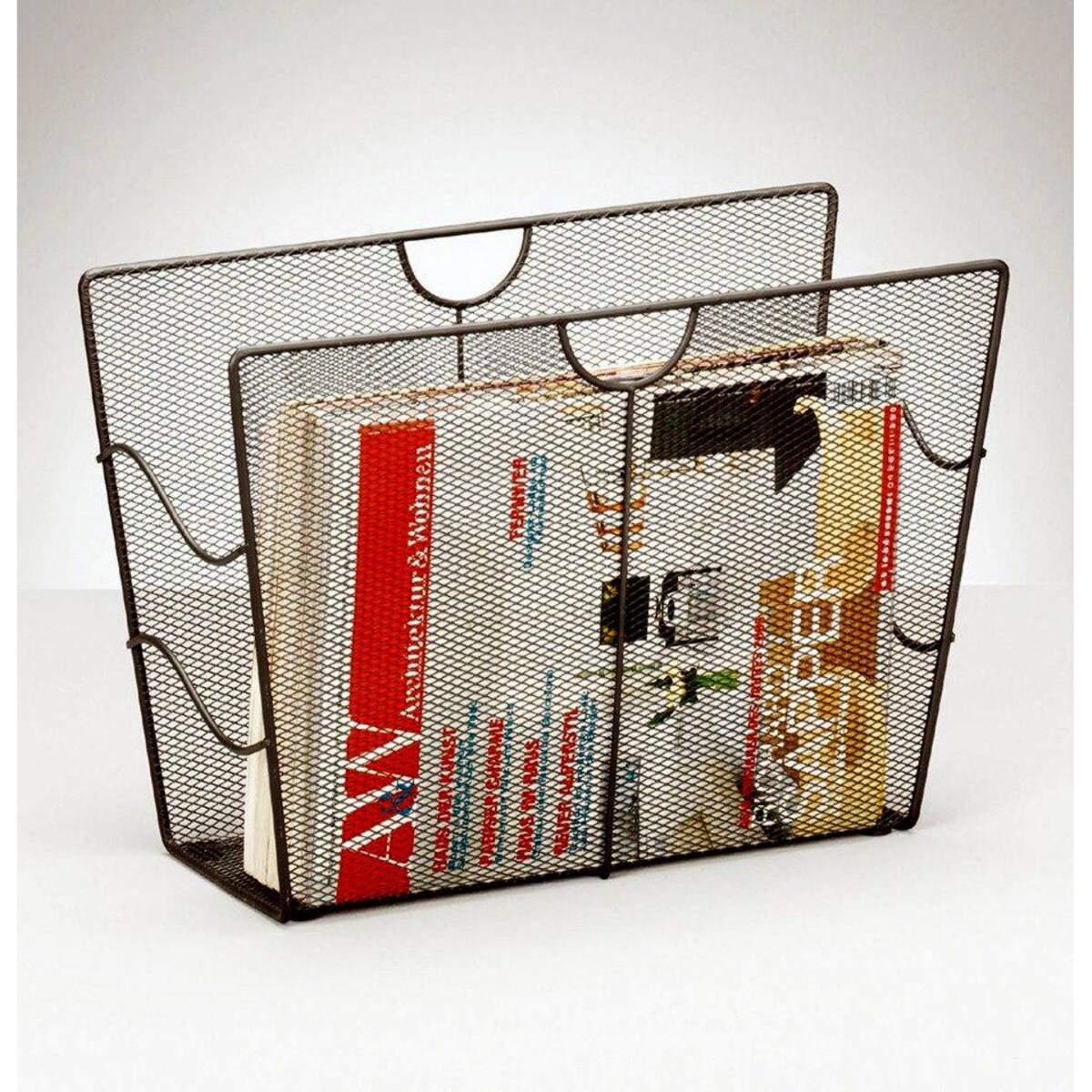 Metalowy gazetnik, kosz na gazety, ZELLER