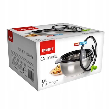 TERMOS OBIADOWY NA JEDZENIE garnek termiczny na prezent obiad stalowy 3,5 L