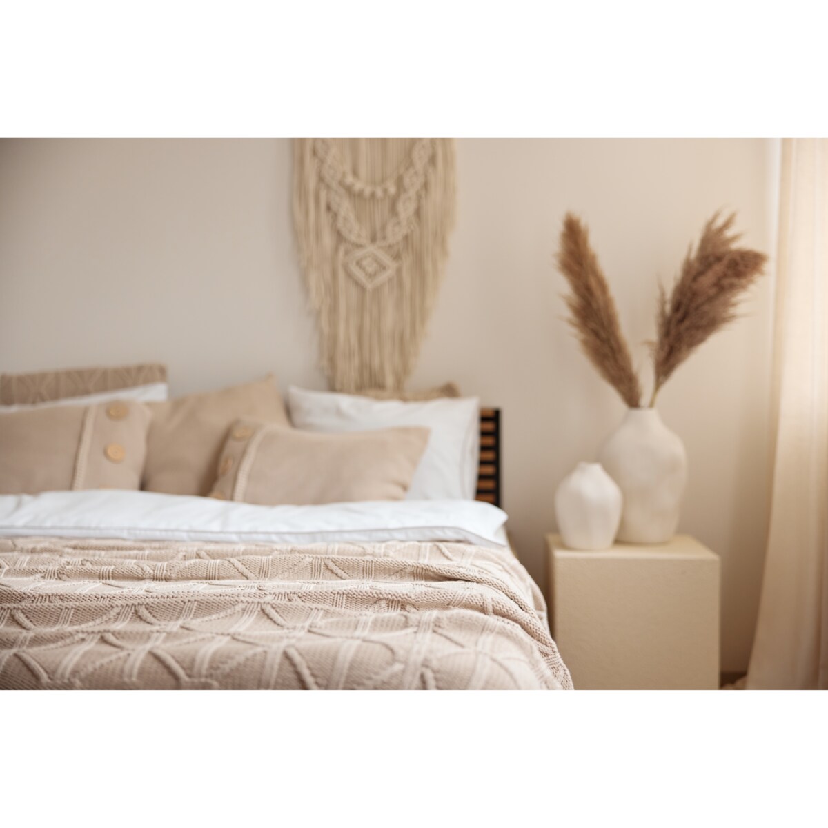 Narzuta brytyjska beżowa, 220 x 240 cm, La Manta