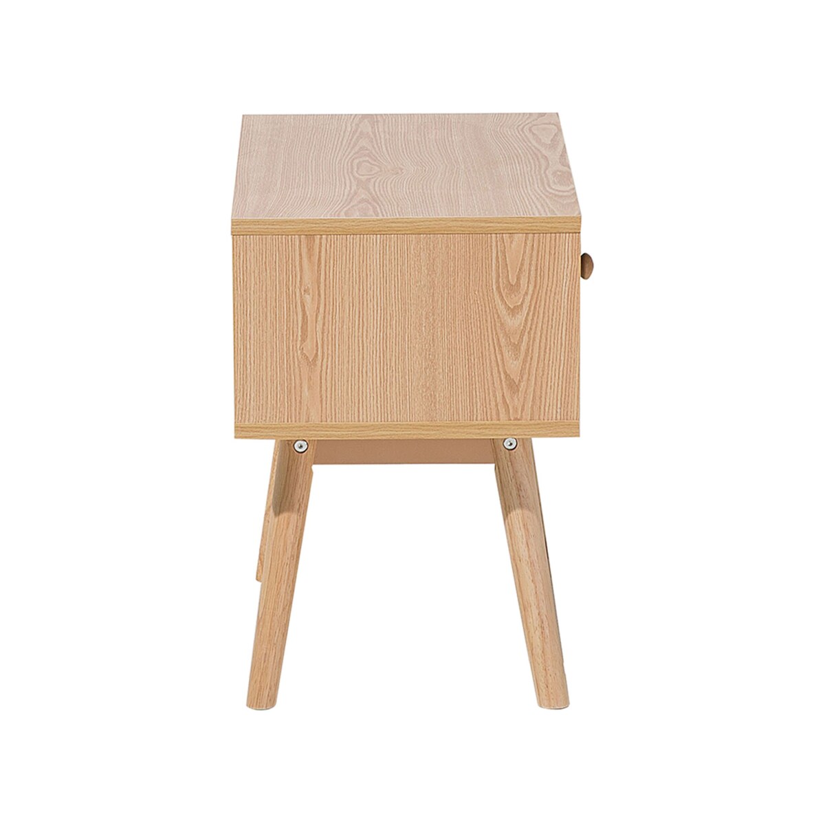 Szafka nocna jasne drewno z szarym ARVADA