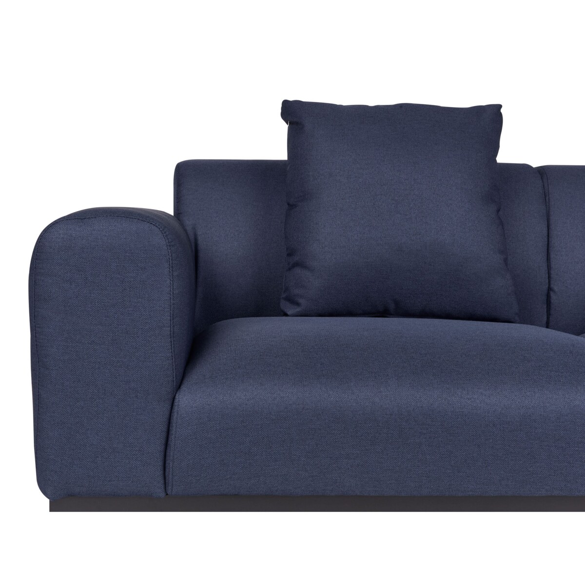 Sofa 2-osobowa len syntetyczny ciemnoniebieska MALMOS