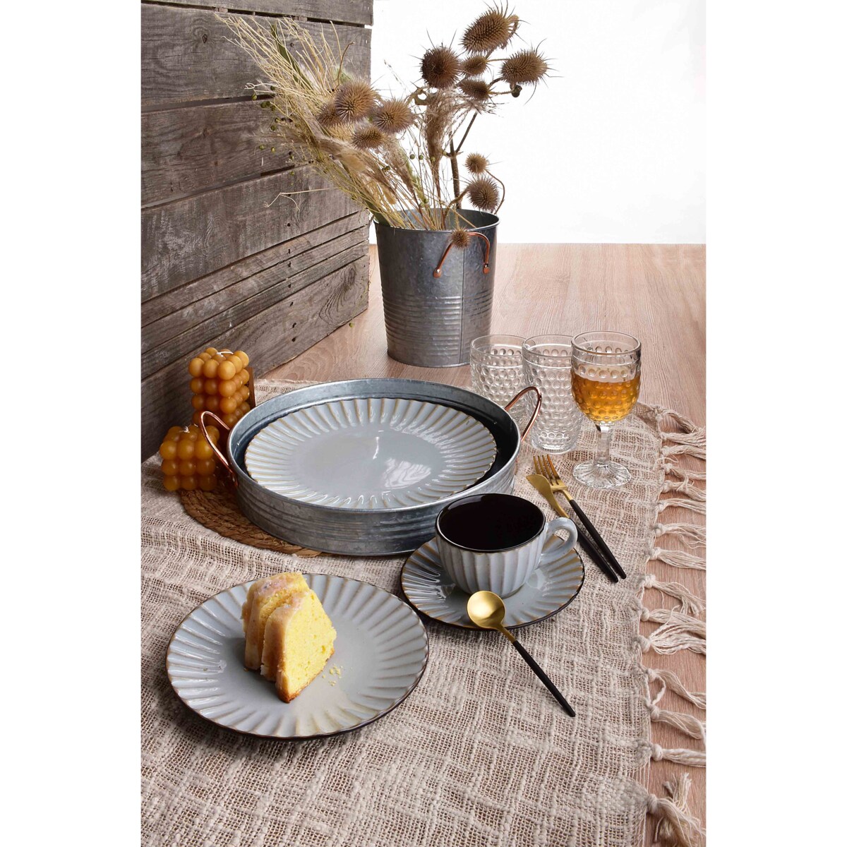 EVIE GREY Talerz deserowy 20xh2cm