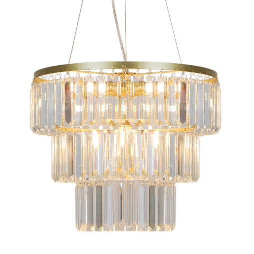 Wisząca lampa z kryształkami Tifanny P17127-4-1GD Zumaline złoty przezroczysty