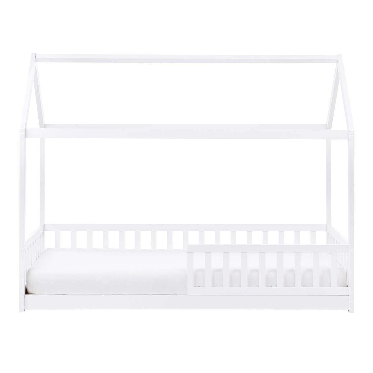 Łóżko dziecięce Domek Drewno sosnowe COSSAYE 90 x 200 cm Biały