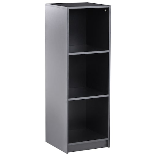 Regał na książki 3 półki ZEHNA 117 cm Czarny