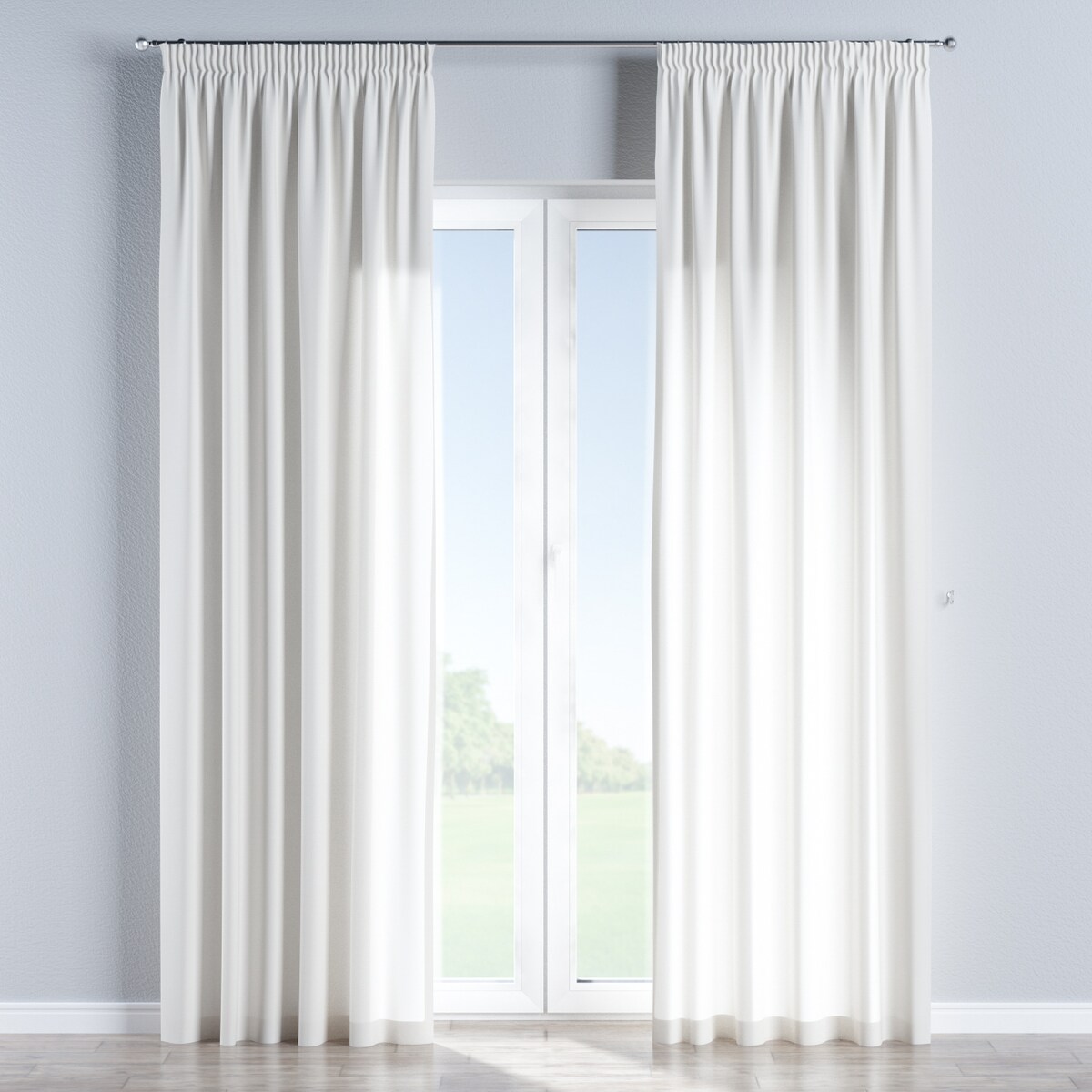 Zasłona na taśmie marszczącej 1 szt. 130x245 satynowa biel