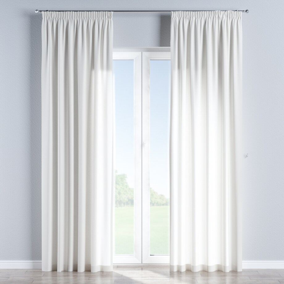 Zasłona na taśmie marszczącej 1 szt. 130x245 satynowa biel