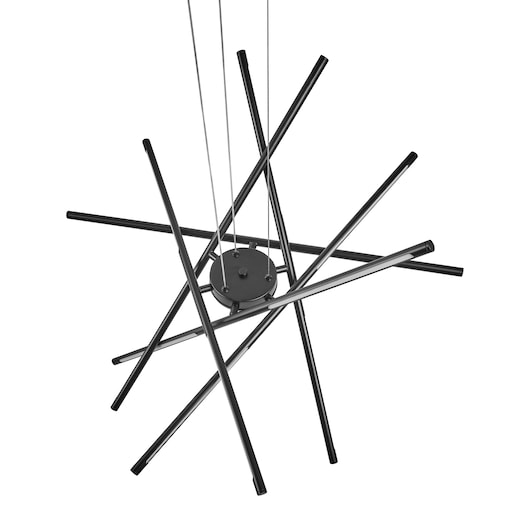 Lampa wisząca LED PALUN Ze ściemniaczem Metal Czarny