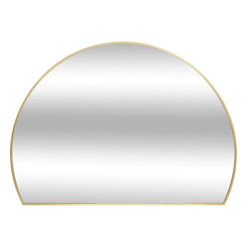 Lustro półokrągłe do przedpokoju ALICE, metalowa rama, 90 x 65 cm