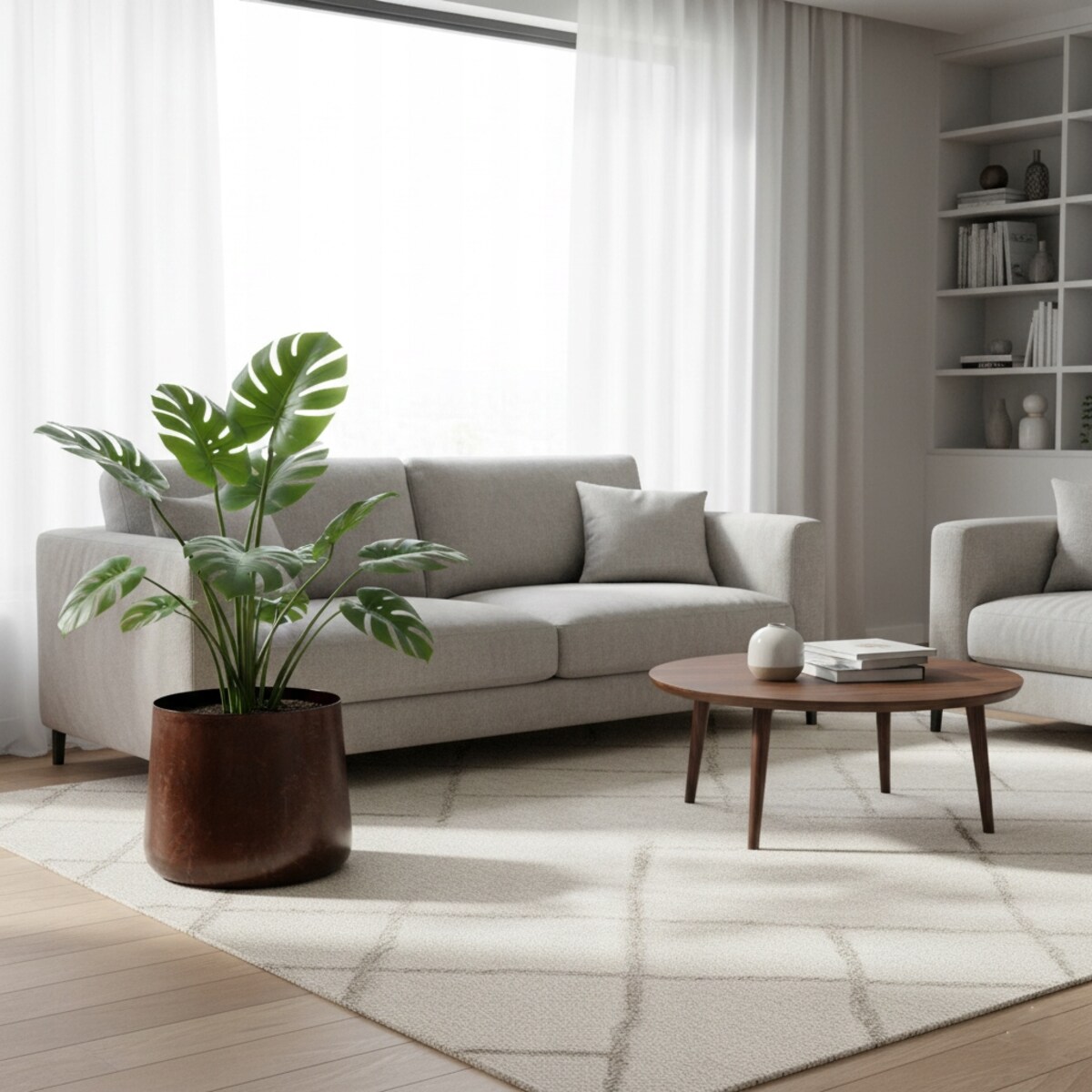 OSŁONKA NA DONICZKĘ DO PALMY PODŁOGOWA DUŻA LOFT 30cm LOFT BRĄZOWA 3 szt.