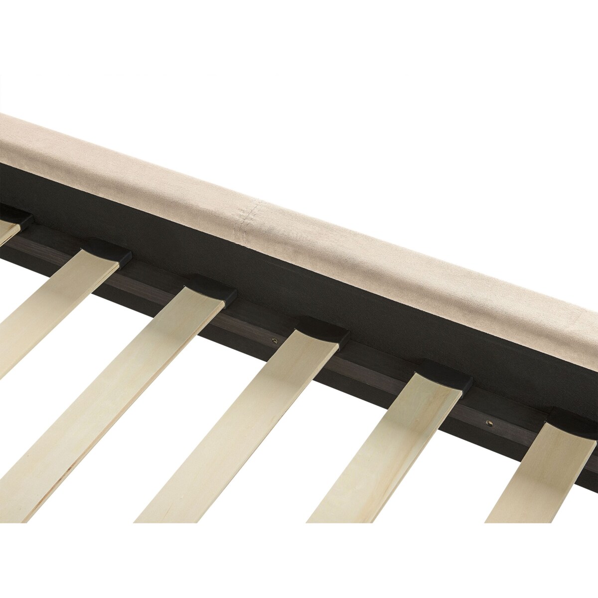 Łóżko welurowe 140 x 200 cm beżowe VILETTE