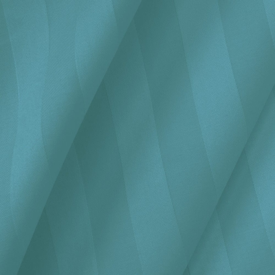 Pościel bambusowa satyna bawełniana 140x200 Bamboo paski, turkusowa