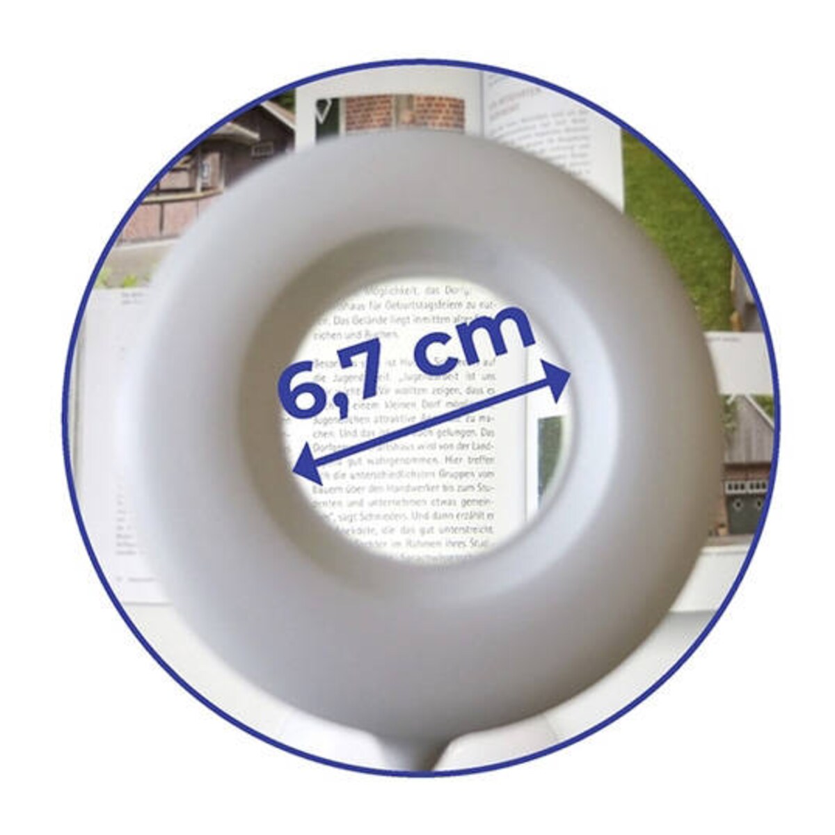 Lampka na biurko LED z lupą, Ø 14,8 cm