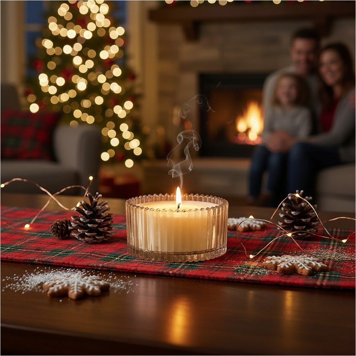 Świeca Dekoracyjna Szklana Świąteczna Ozdobna 10X5 CM Kolor Złoty