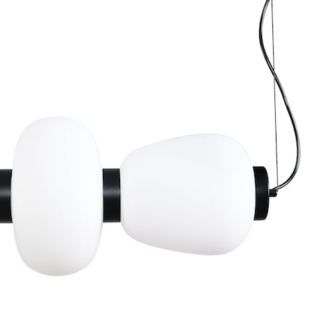 Lampa wisząca BRILLA-6 LED biało-czarna 125 cm