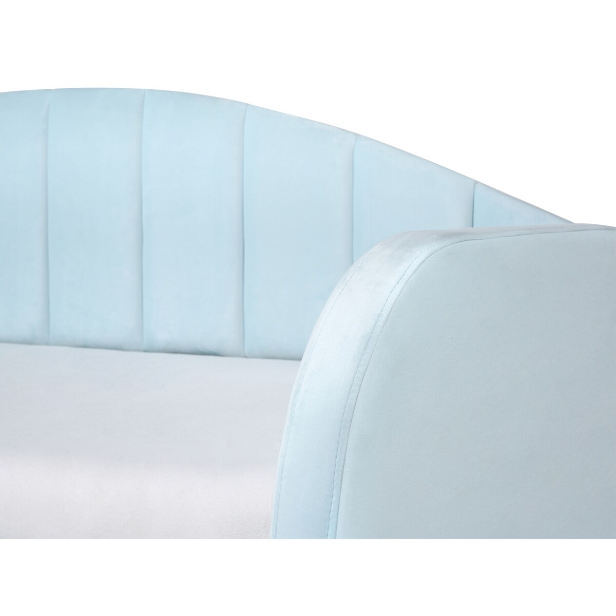 Łóżko wysuwane Welur EYBURIE 90 x 200 cm Błękitny