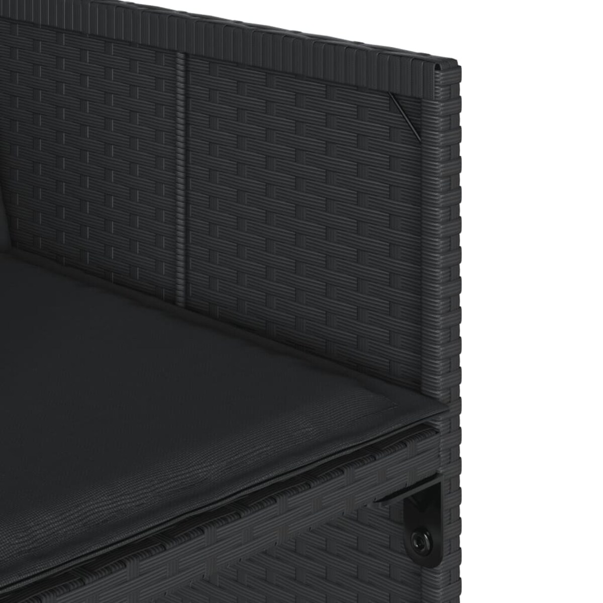 vidaXL 5-cz. zestaw mebli ogrodowych z poduszkami, czarny, polirattan