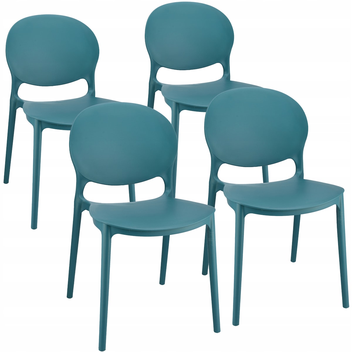 4 x Krzesło ogrodowe JUSTIN wygodne marine