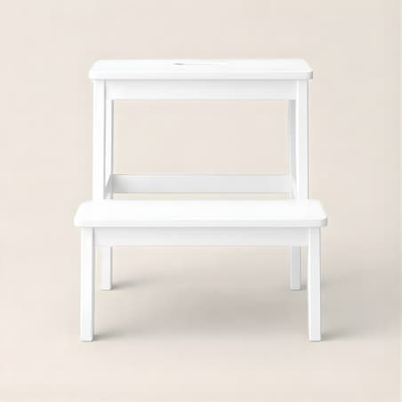 Bambusowy taboret ze schodkiem KROK, wys. 46 cm