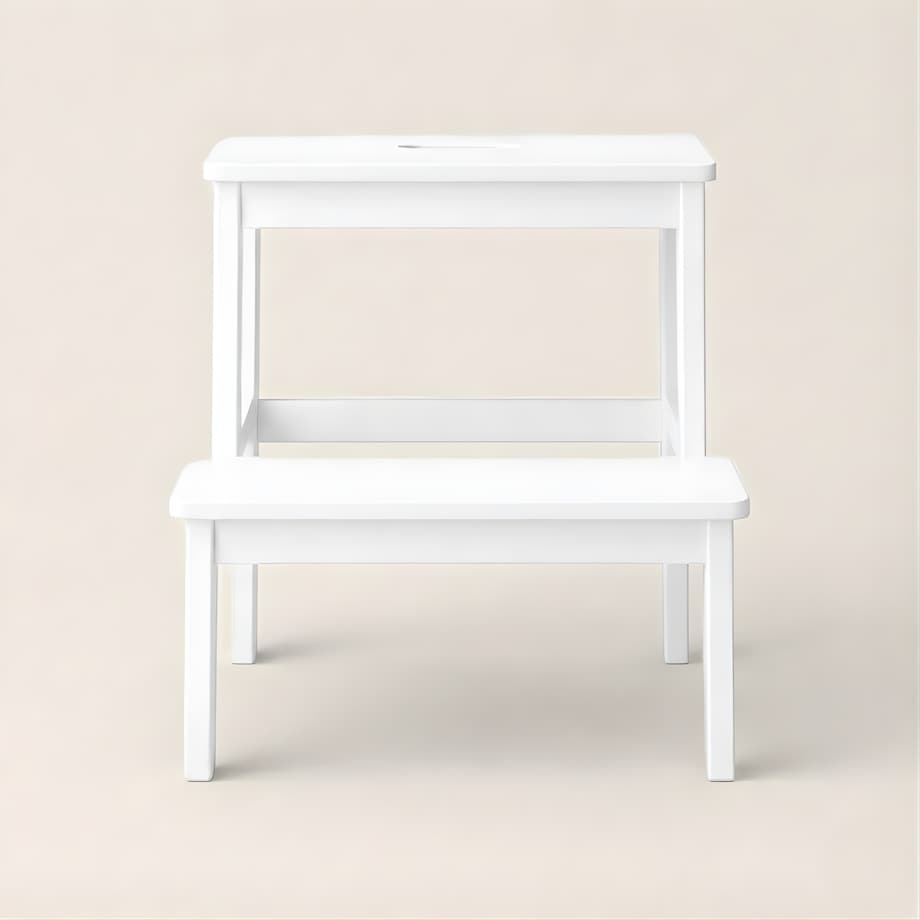 Bambusowy taboret ze schodkiem KROK, wys. 46 cm