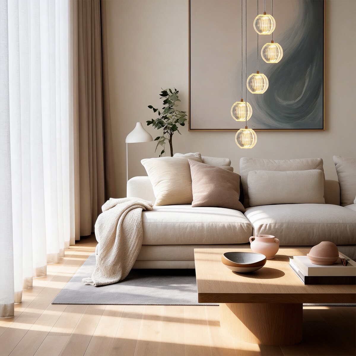 Lampa sufitowa wisząca Light Prestige Brillant złoty LED CCT 3000K/4000K/6000K (regulowana) 1 szt.