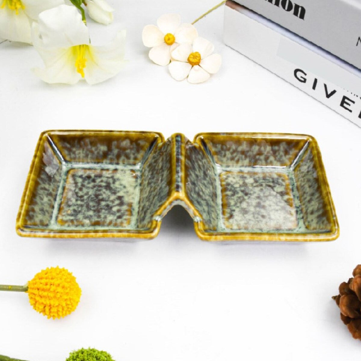 Sosierka podwójna 17,5x8x4,5 zielona