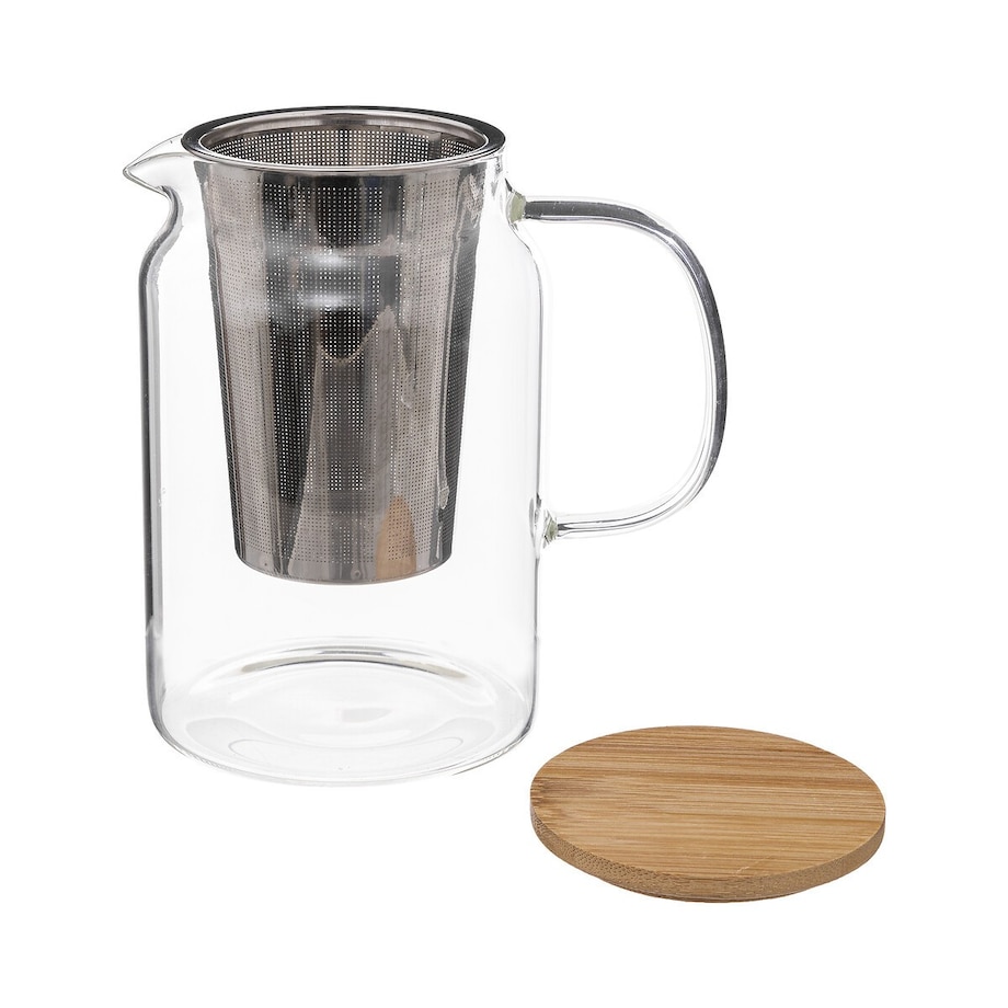 Dzbanek do herbaty z bambusową pokrywką 900 ml 15,7x14x10 cm TEIERA