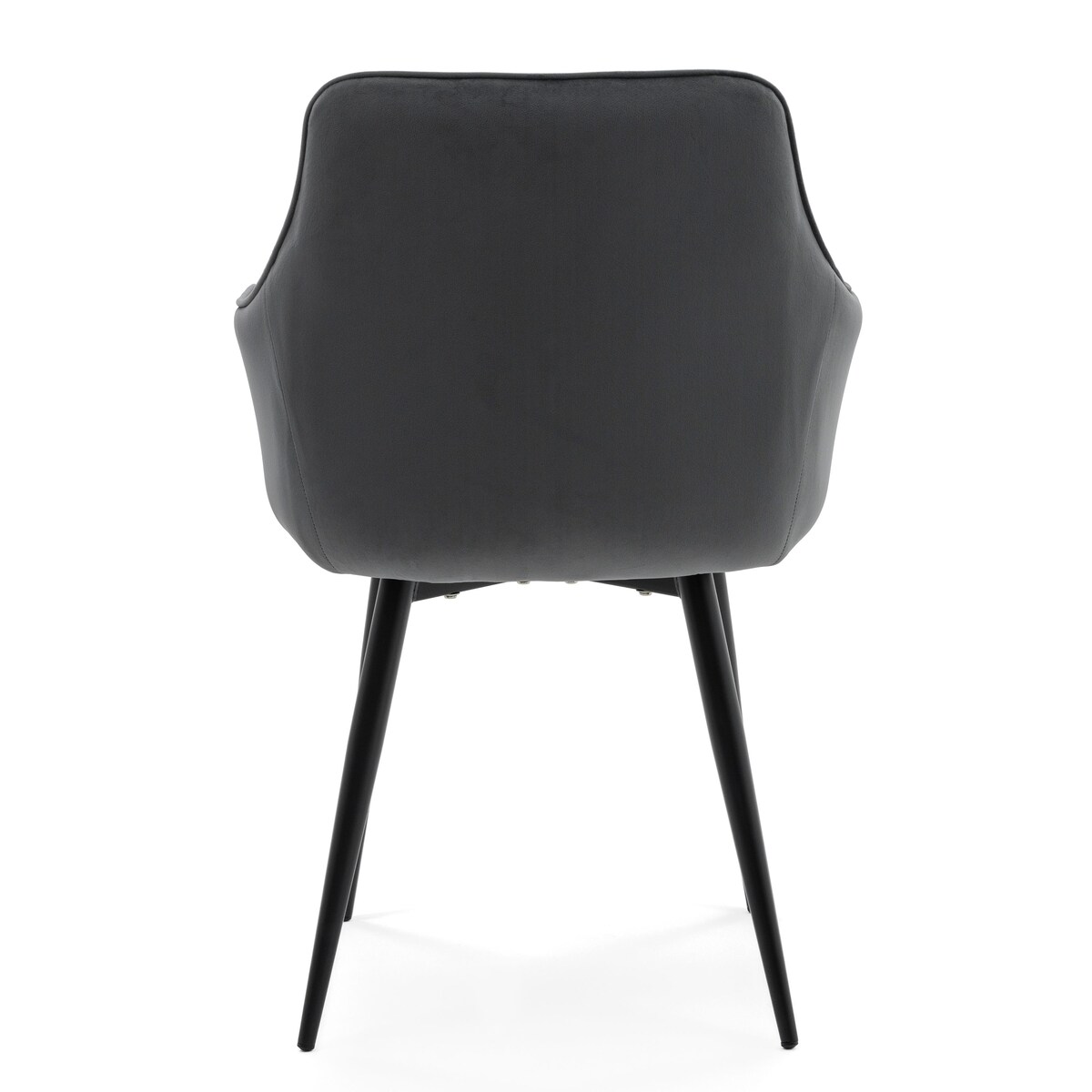 Krzesło tapicerowane welurowe QUATTRO velvet aksamit szary