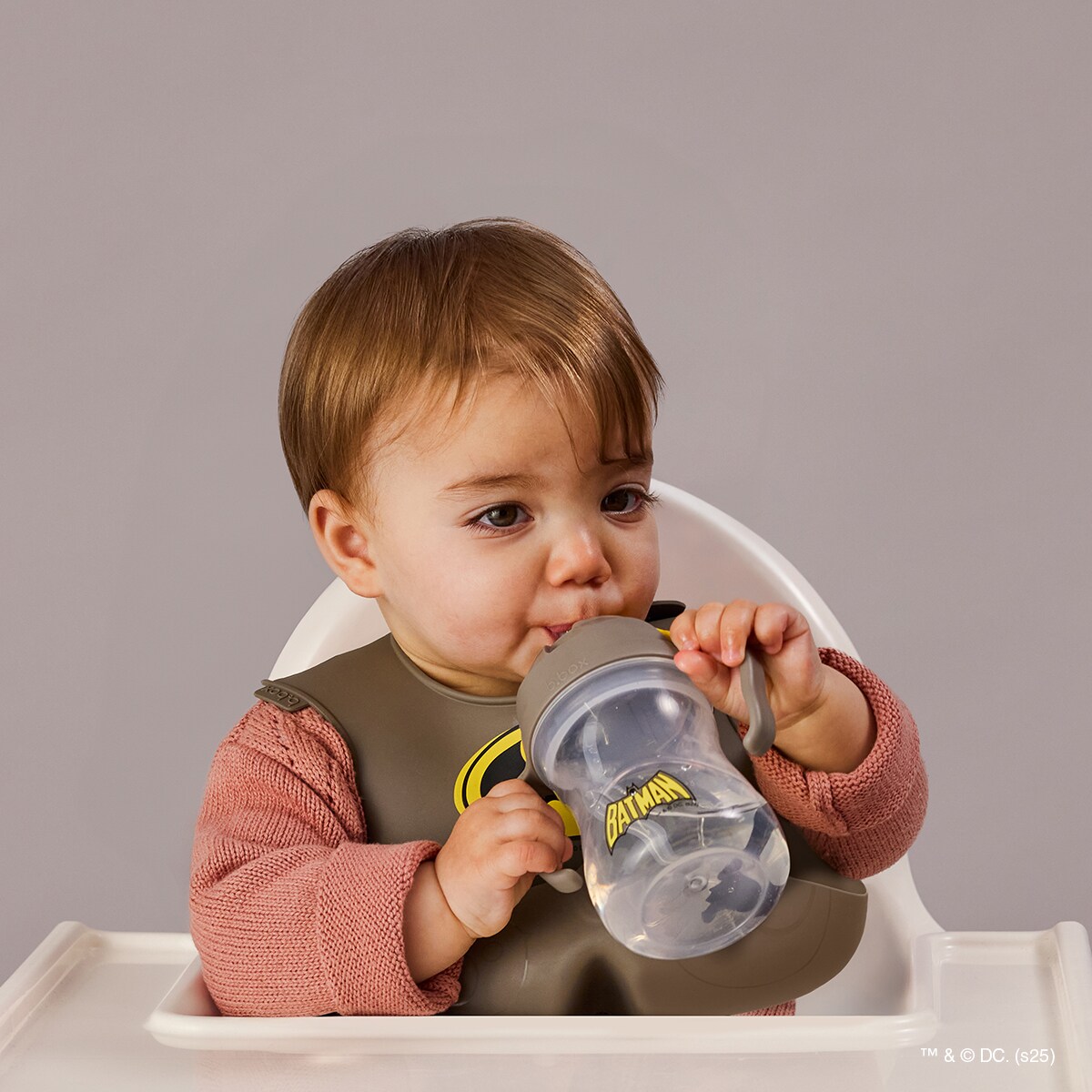 Batman Bidon dla dzieci ze słomką 240 ml - kubek niekapek 6m+ b.box