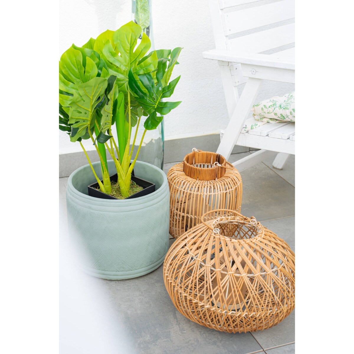 Lampion do altany Lour, rattanowy, wys. 36 cm