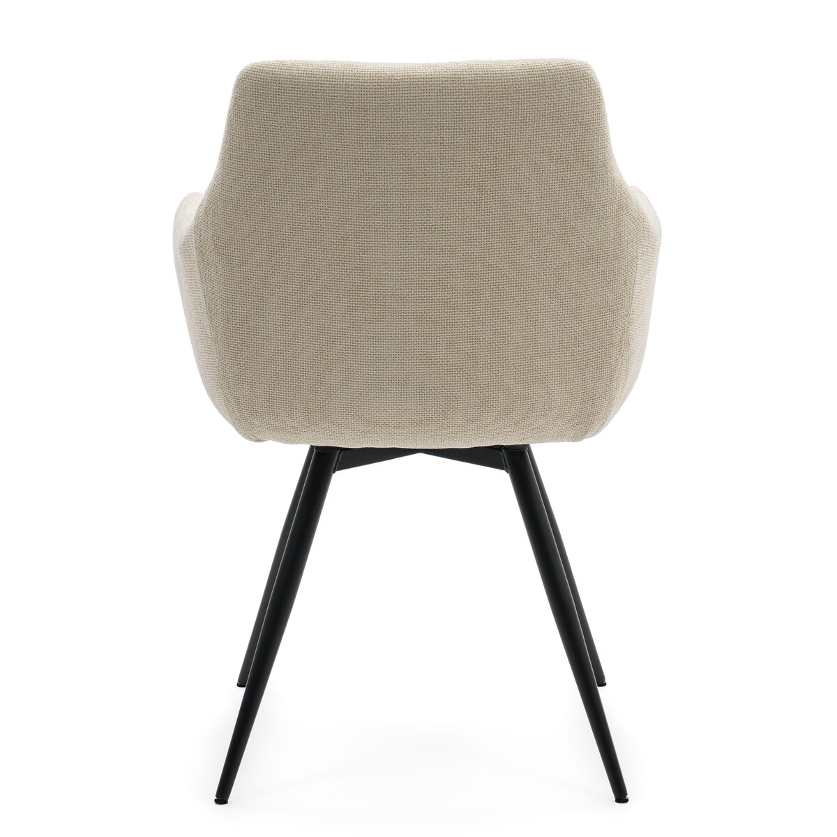 Krzesło tapicerowane obrotowe szenilowe do salonu LUGANO kremowe