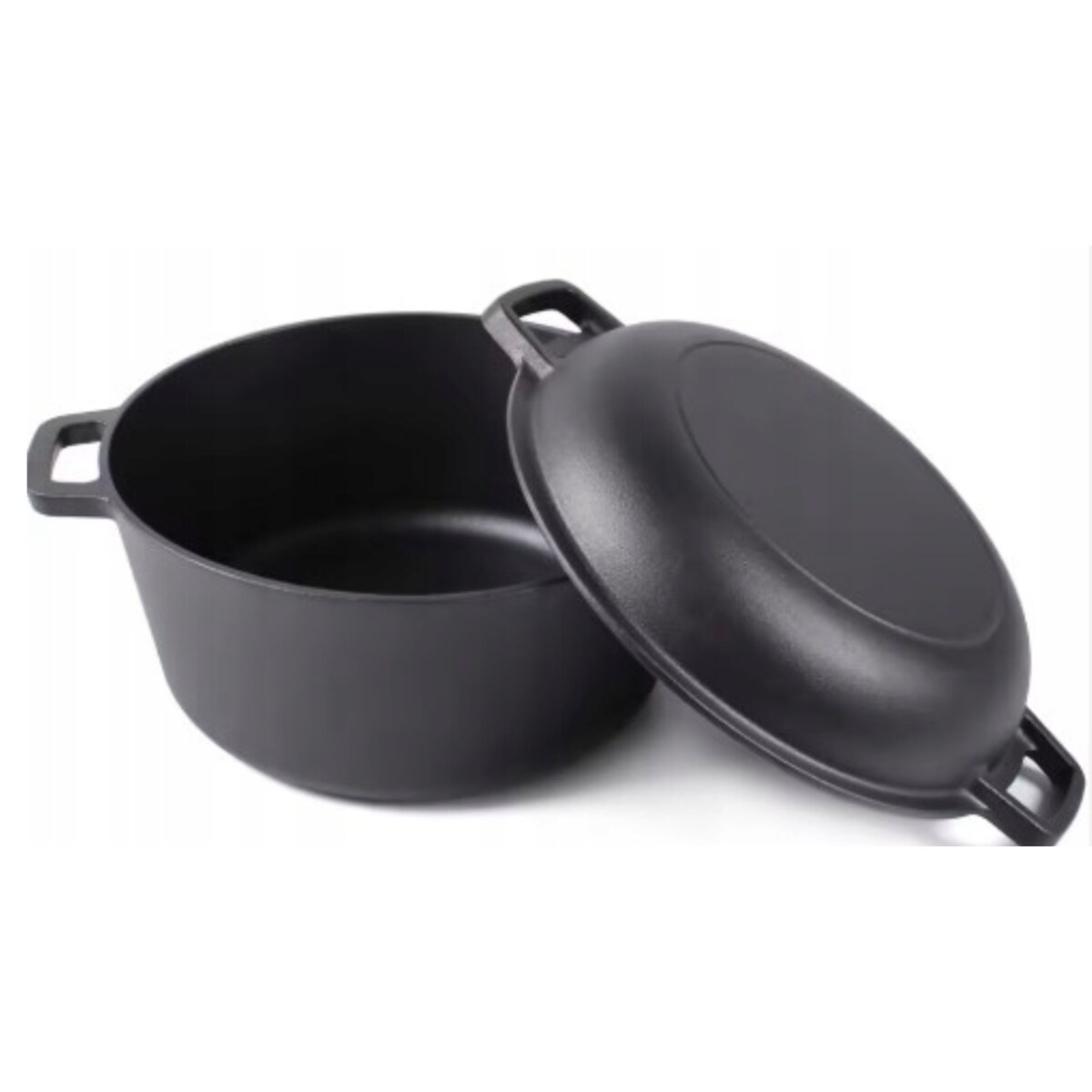 Garnek żeliwny 2w1 3.5L 24cm indukcja gaz ciężki KRISBERG