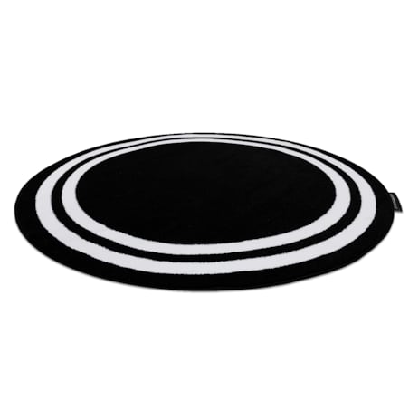 Dywan HAMPTON Ramka koło czarny koło 140 cm
