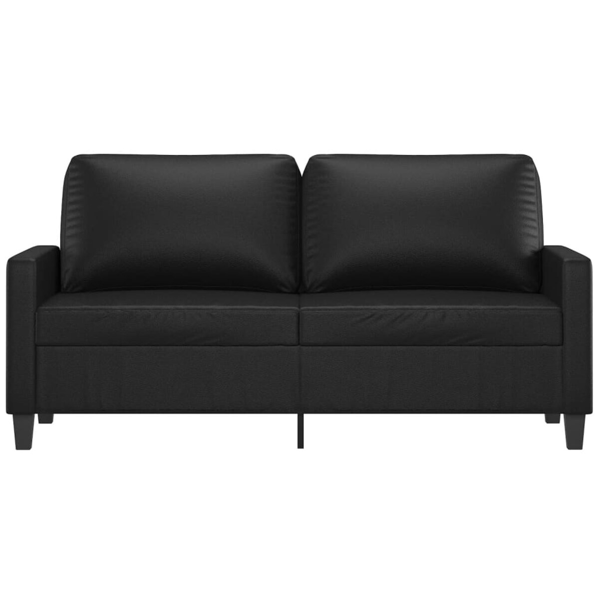 vidaXL 2-osobowa sofa, czarna, 140 cm, sztuczna skóra