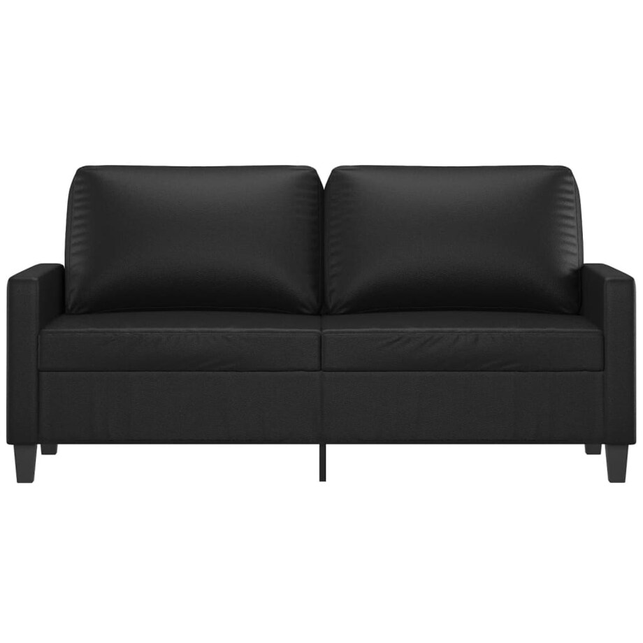 vidaXL 2-osobowa sofa, czarna, 140 cm, sztuczna skóra