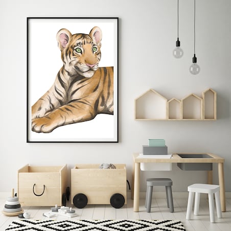 Plakat dla dzieci Tygrys 30x40