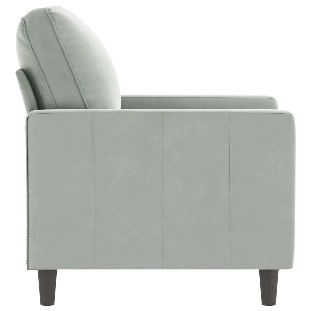 vidaXL Fotel, jasnoszary, 60 cm, obity aksamitem