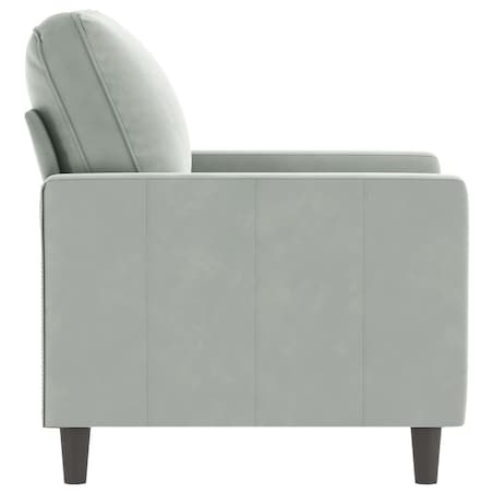 vidaXL Fotel, jasnoszary, 60 cm, obity aksamitem