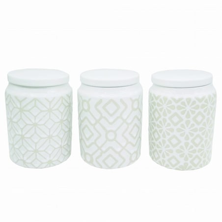 Maestro zestaw 3 pojemników ceramicznych na kawę, herbatę i cukier MR2003303CS