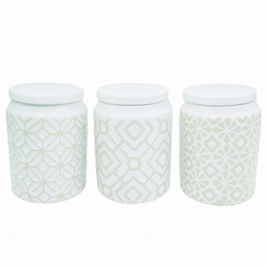 Maestro zestaw 3 pojemników ceramicznych na kawę, herbatę i cukier MR2003303CS