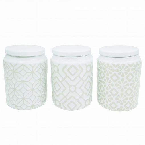 Maestro zestaw 3 pojemników ceramicznych na kawę, herbatę i cukier MR2003303CS