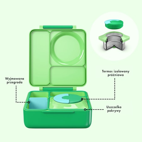OMIE OMIEBOX lunch box z termosem, Apple Green