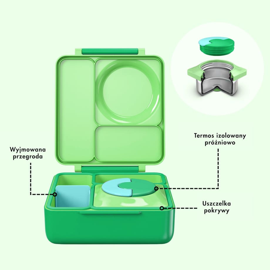OMIE OMIEBOX lunch box z termosem, Apple Green