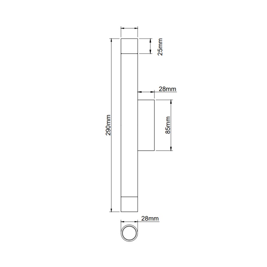 Kinkiet LAMPA ścienna Q Parette Nero / Rose Gold Orlicki Design metalowa OPRAWA tuba czarna różowe złoto