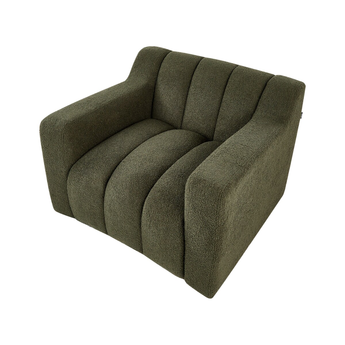 Fotel AGERUP Boucle Ciemnozielony