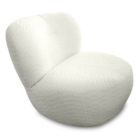 Fotel obrotowy 80x90x70 cm MARILIN kremowy