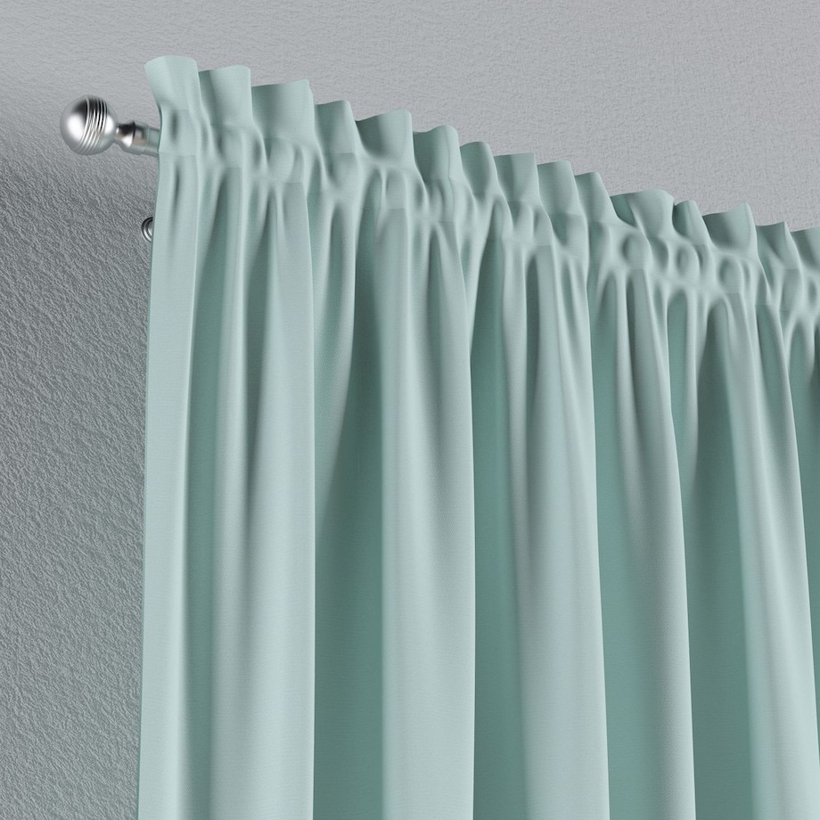 Zasłona na kanale z grzywką 1 szt. 130x245 pastelowy błękit