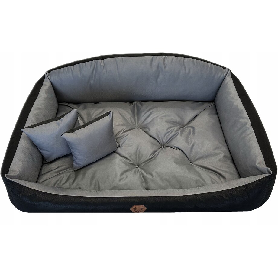 Legowisko Dla Psa Kanapa Posłanie Muszla 100X75 Cm Wodoodporne Poduszki Pikowane Szare
